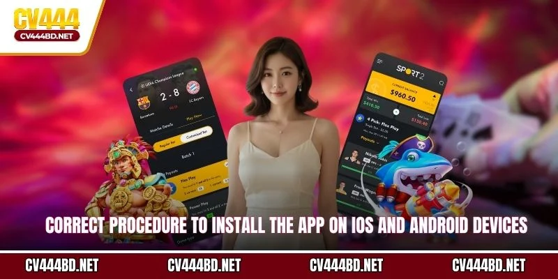 Correct procedure to install the app on iOS and Android devices