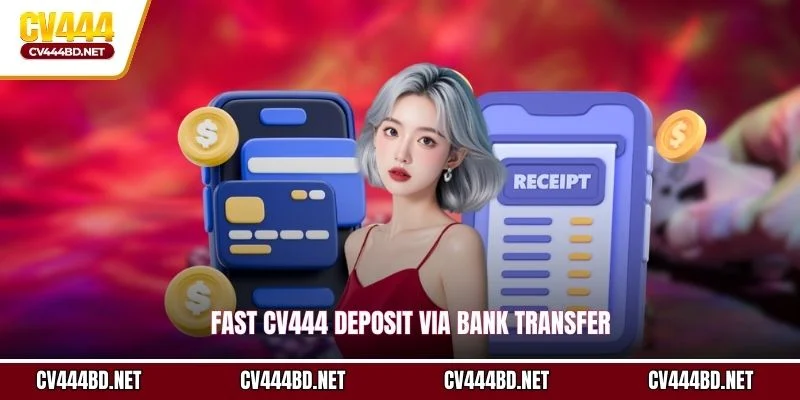 Fast CV444 deposit via bank transfer